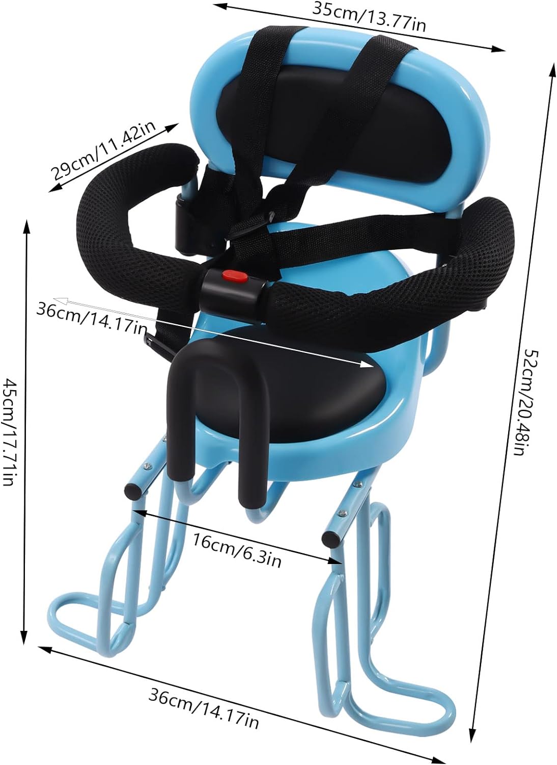 Gdrasuya10 Asiento trasero de bicicleta, asiento trasero de bicicleta para niños, asiento de bicicleta montado en la parte trasera para niños,