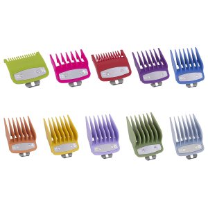 Guías de corte profesionales compatibles con cortapelos Wahl de 116 pulgadas a 1 pulgada (0.059-0.984in), paquete de 10 (colorido) Guías de corte profesionales compatibles con cortapelos Wahl de 116 pulgadas a 1 pulgada (0.059-0.984in), paquete de 10 (colorido)