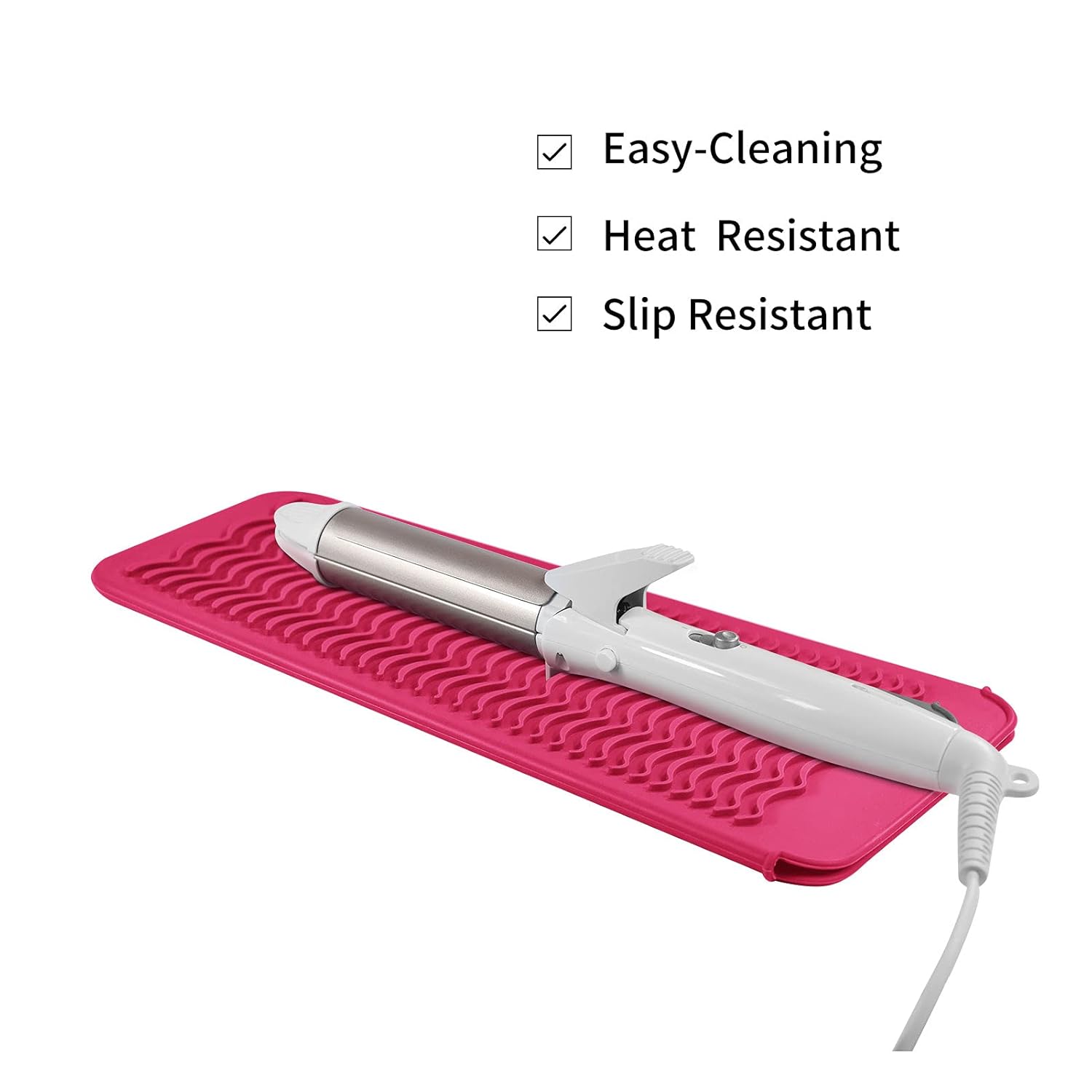 Alfombrilla de silicona resistente al calor para alisadora de pelo, plancha de prensado, rizador de pelo, varita para rizar, plancha plana, plancha