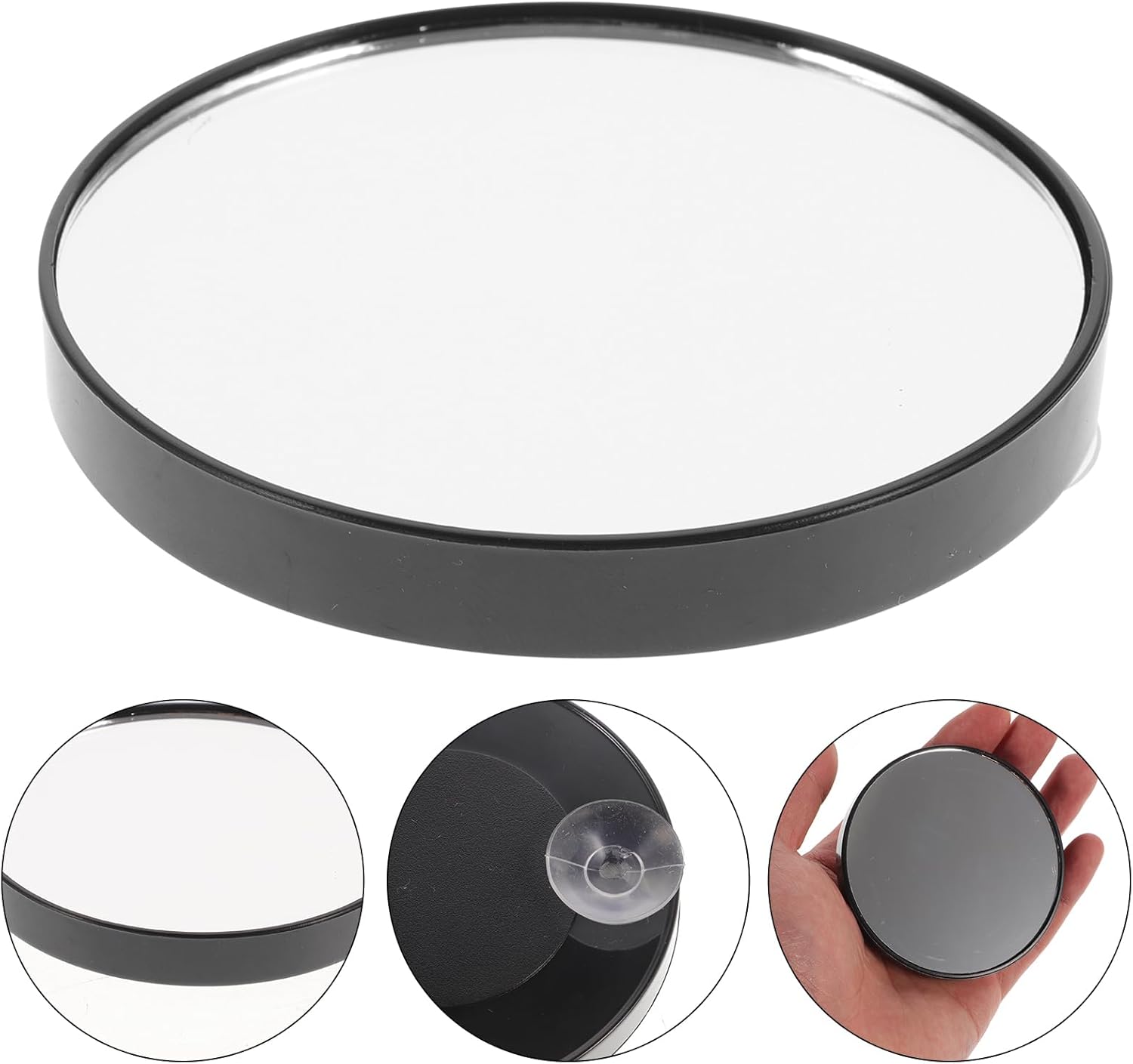 HEALLILY Espejo de lupa de 3.0 in 5X, espejo de pared redondo pequeño, espejo de maquillaje cosmético, espejo de bolsillo, espejo de baño con