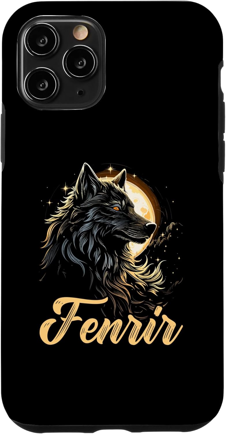 Funda para iPhone 11 Pro Fenrir Wolf Viking Orgullo escandinavo Norsemen Odines Wolf