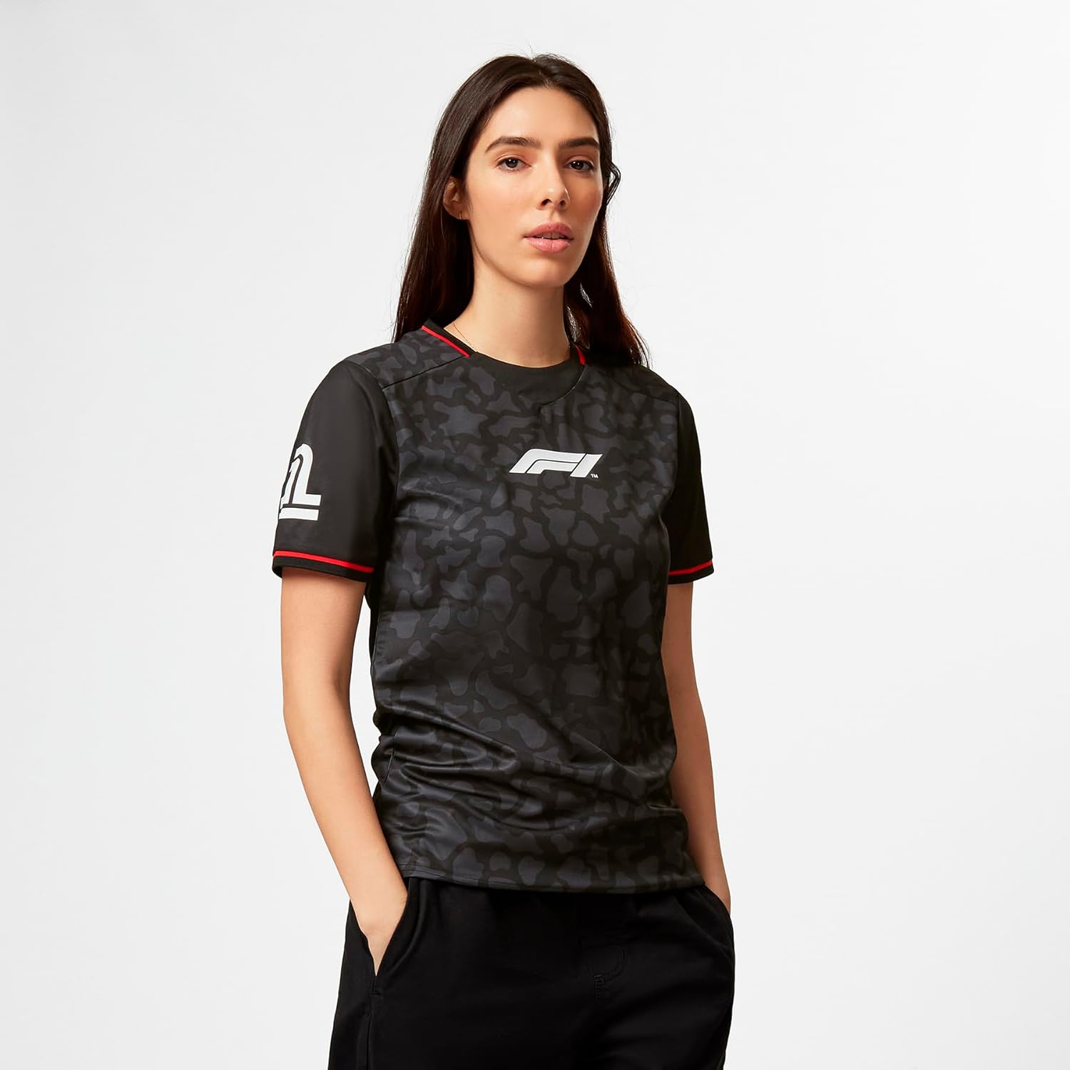 Colección Fórmula 1 – Camiseta deportiva F1 Camo – Negro – Talla M, Negro –