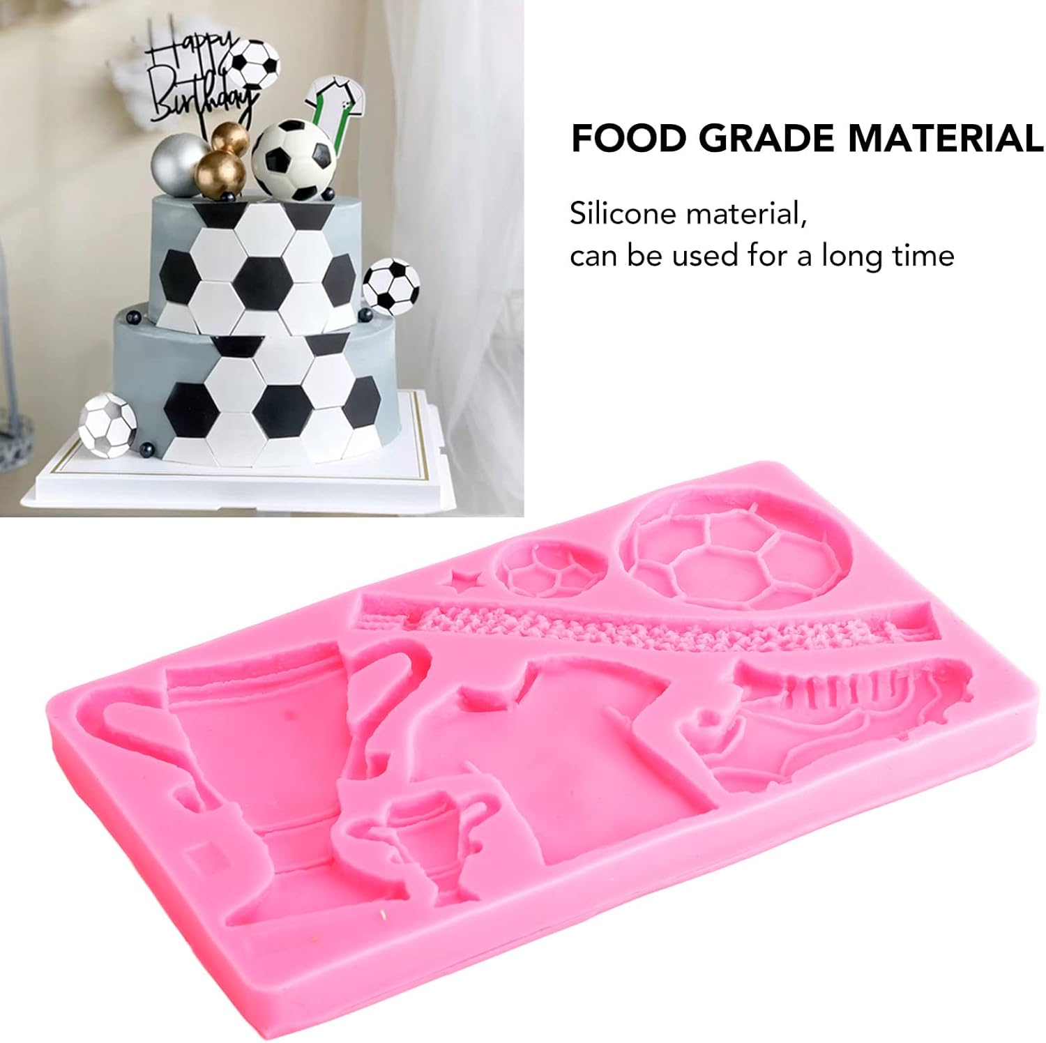 Mini Copa del Mundo de Fútbol, moldes de silicona para pastel temático, zapatos de fútbol, caramelo chocolate decorativo para cumpleaños, boda,