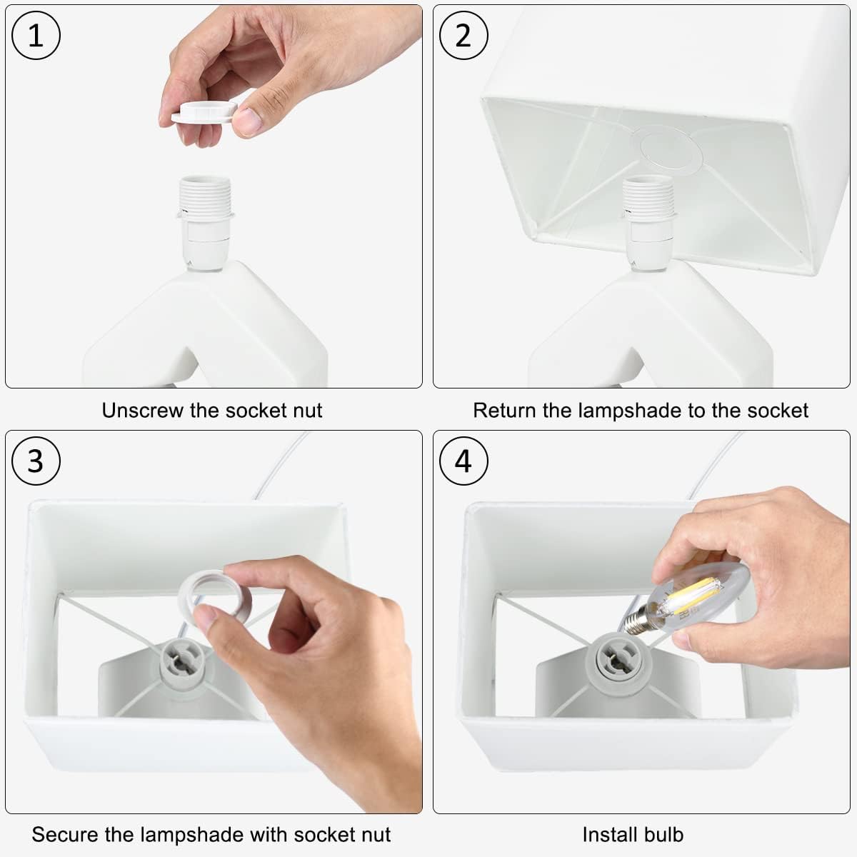 Lampwell Vera – Lámpara de mesa pequeña para sala de estar como lámpara de mesita de noche para dormitorio, lámpara de mesa moderna de cerámica,