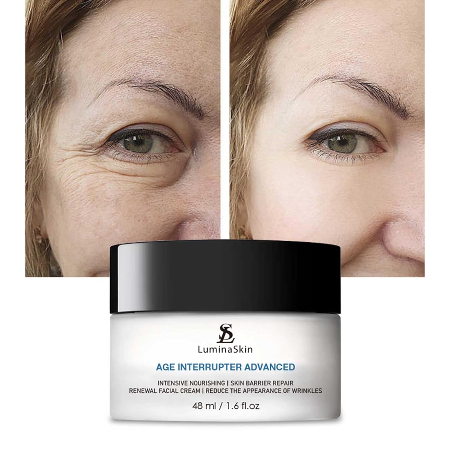 Age Interrupter Advanced Cream Hidratante nutritivo intensivo para la piel – Reparación de barrera cutánea – Crema facial renovadora, reduce la