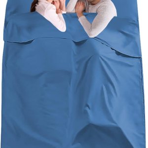 Saco de dormir con forro transpirable para hotel, compacto, portátil, para viajes, camping, saco de dormir para adultos, ligero, doble mochilero Saco de dormir con forro transpirable para hotel, compacto, portátil, para viajes, camping, saco de dormir para adultos, ligero, doble mochilero