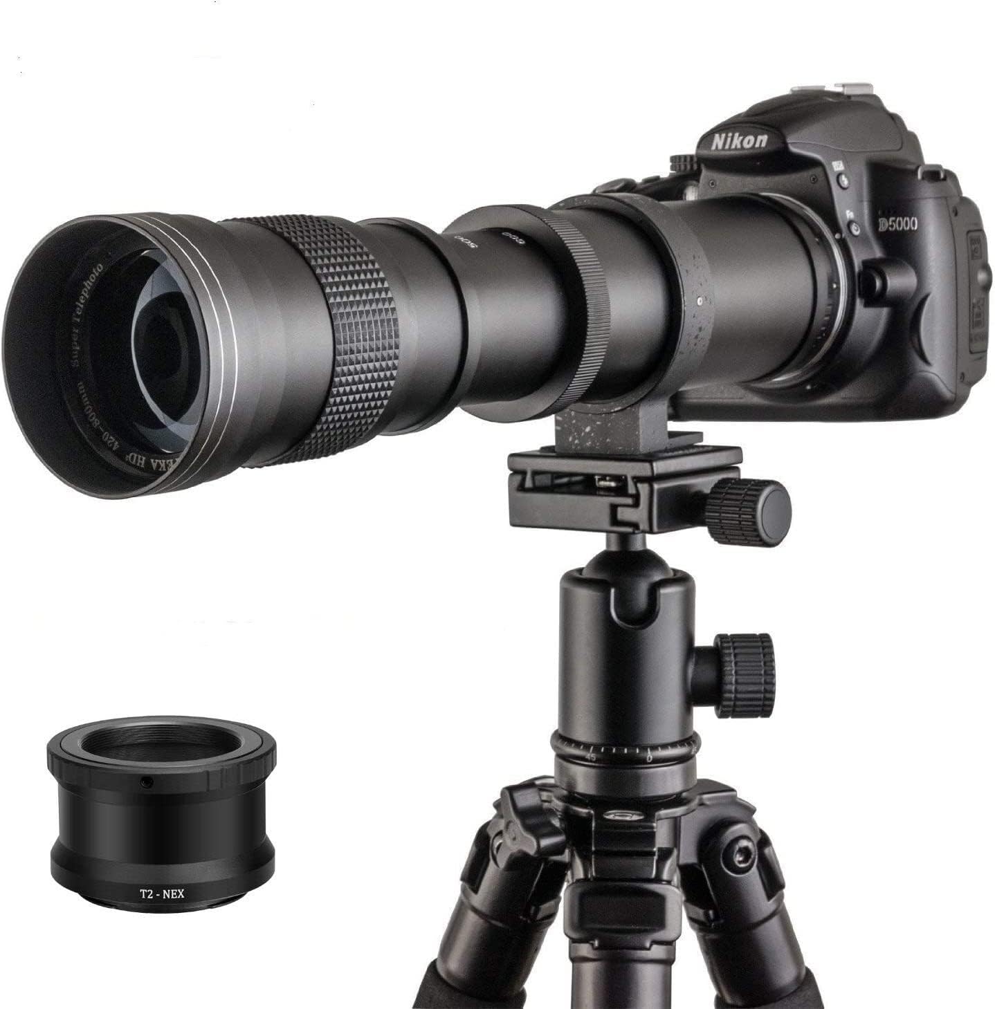 JINTU Lente de cámara sin espejo de enfoque manual de 16.535-31.496 in f8.3 apto para cámara Sony E Mount A6600 A6500 ZV-E10 A7IV A6400 A7II A7SIII