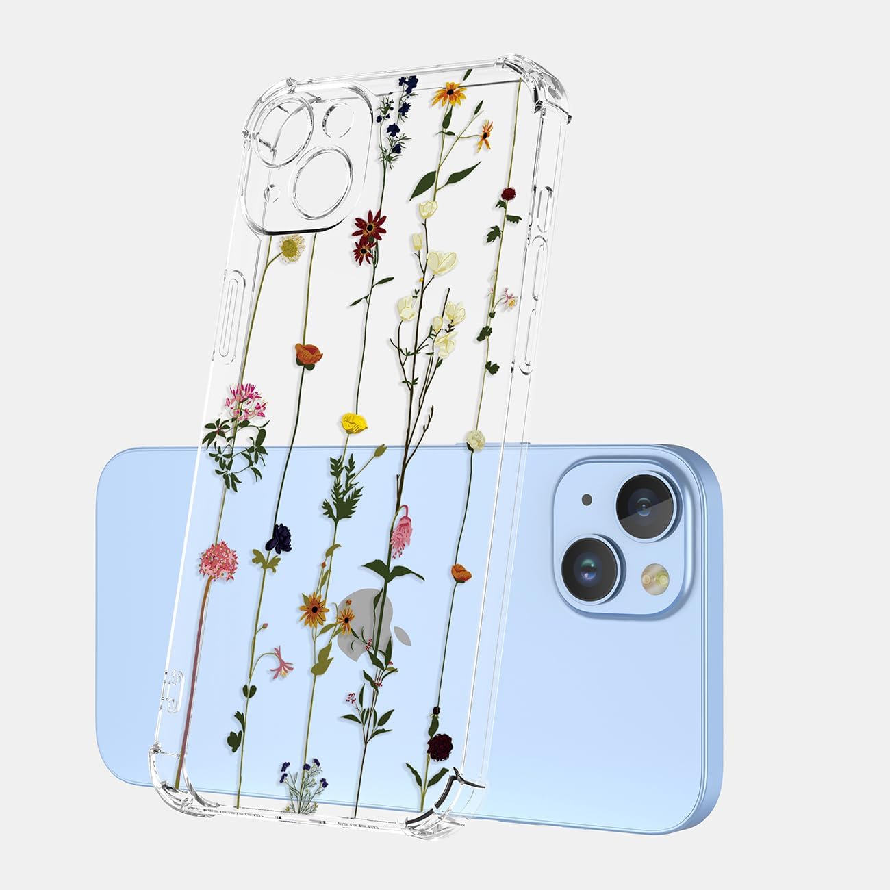 GTBDEKI Funda para teléfono Poco X3 NFCPoco X3 ProPoco X3, M2007J20CG con protector de pantalla, funda transparente con patrones de jardín de
