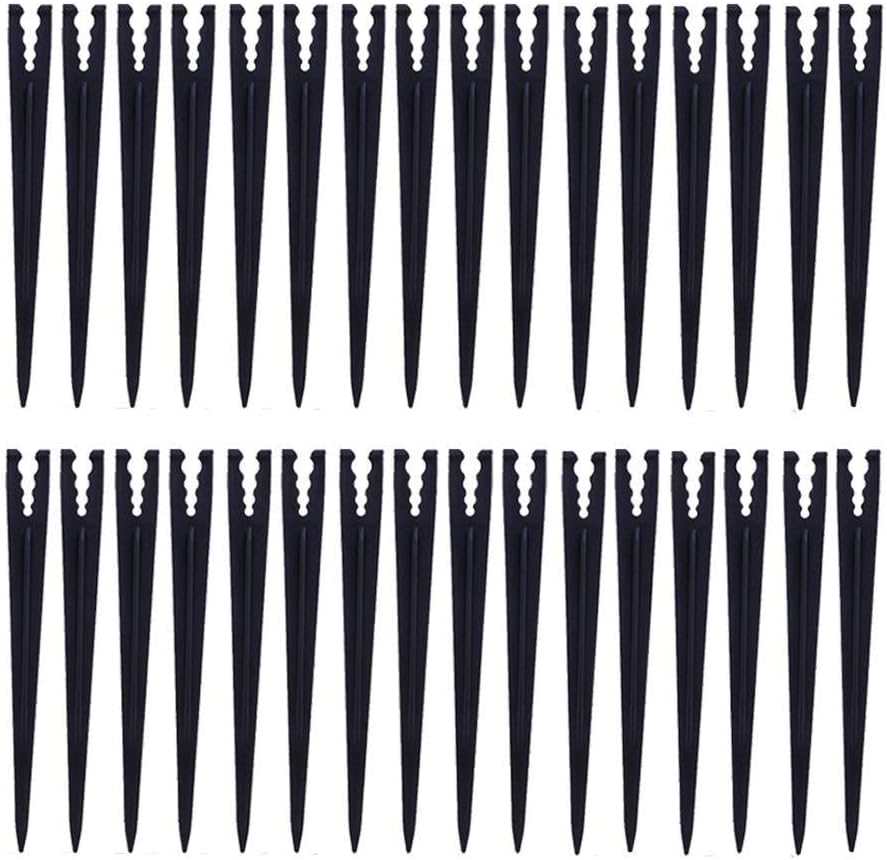 200 estacas de plástico para riego por goteo para manguera de tubo de 14 de pulgada, soporte de manguera de riego de 47 o 35 y emisoreskits de riego