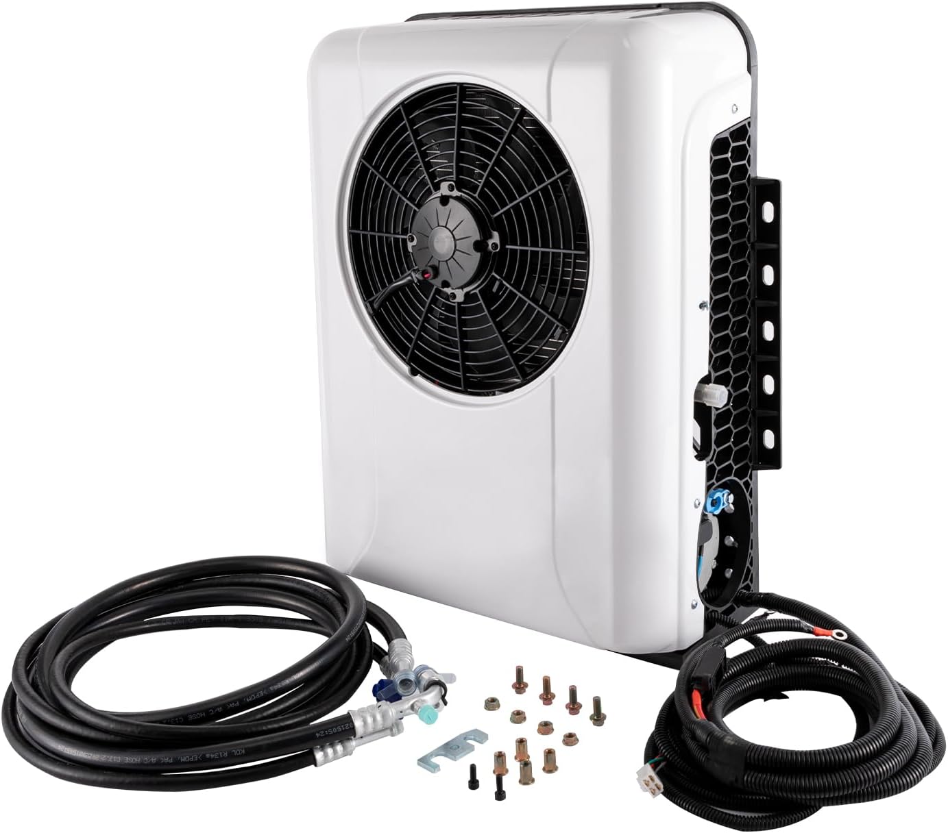 Kit de aire acondicionado de 12 V para camión, autobús, RV, 2000 W6800 BTU, kit de aire acondicionado dividido portátil para colgar, kit de aire