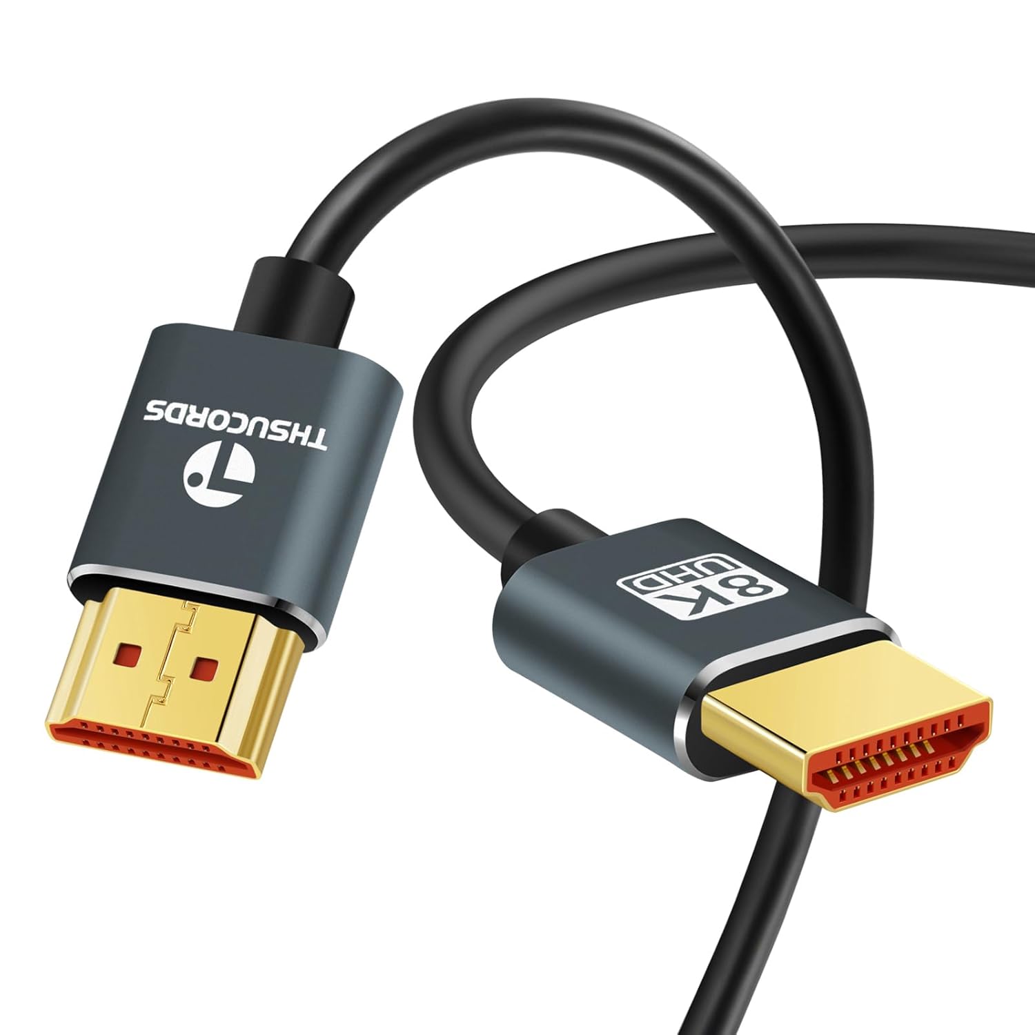 Cables HDMI ultrafinos de 3.3 pies, delgado y flexible, suave 8K 4K HDMI a HDMI cable (cable HDMI), compatible con 4K 120Hz 8K 60Hz 48Gbps para Roku