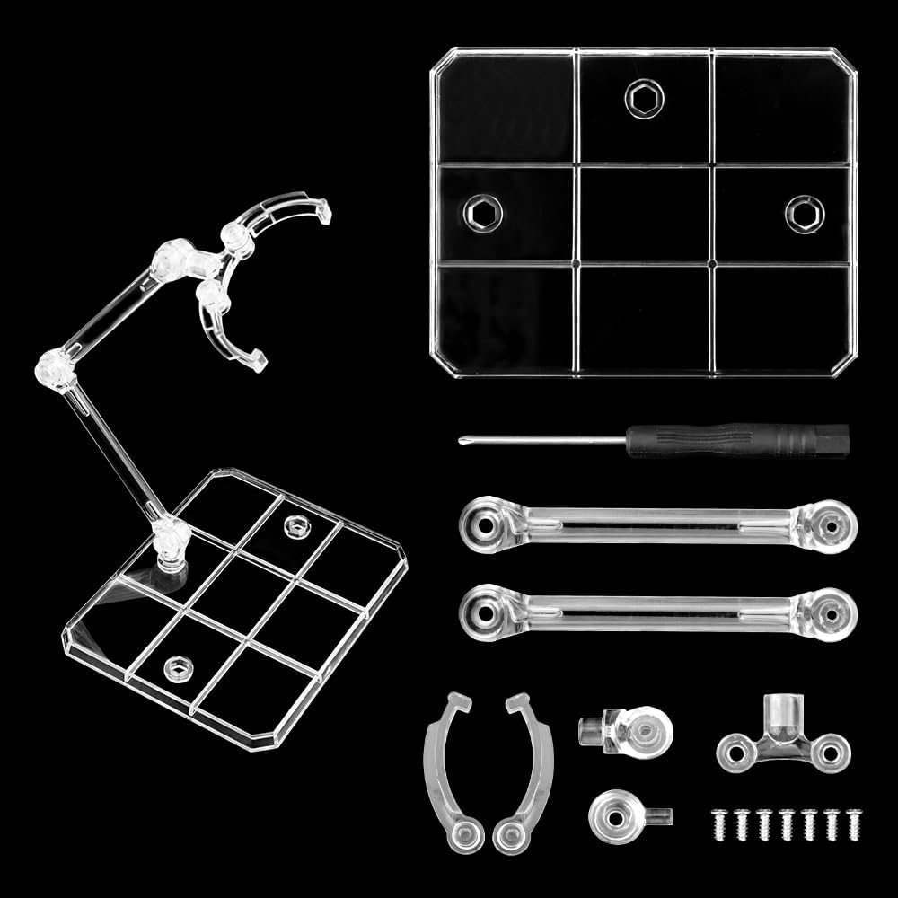 10 soportes para figuras de acción, soporte transparente para figura de acción de montaje, base de soporte para modelo de muñeca, compatible con
