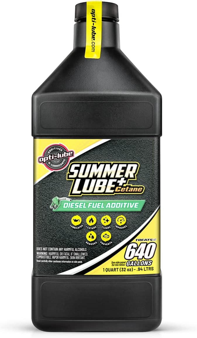 Opti-Lube Summer+ Formula Aditivo para combustible diesel cada cuarto trata hasta 640 galones de combustible diésel (1 cuarto de galón (640 galones))