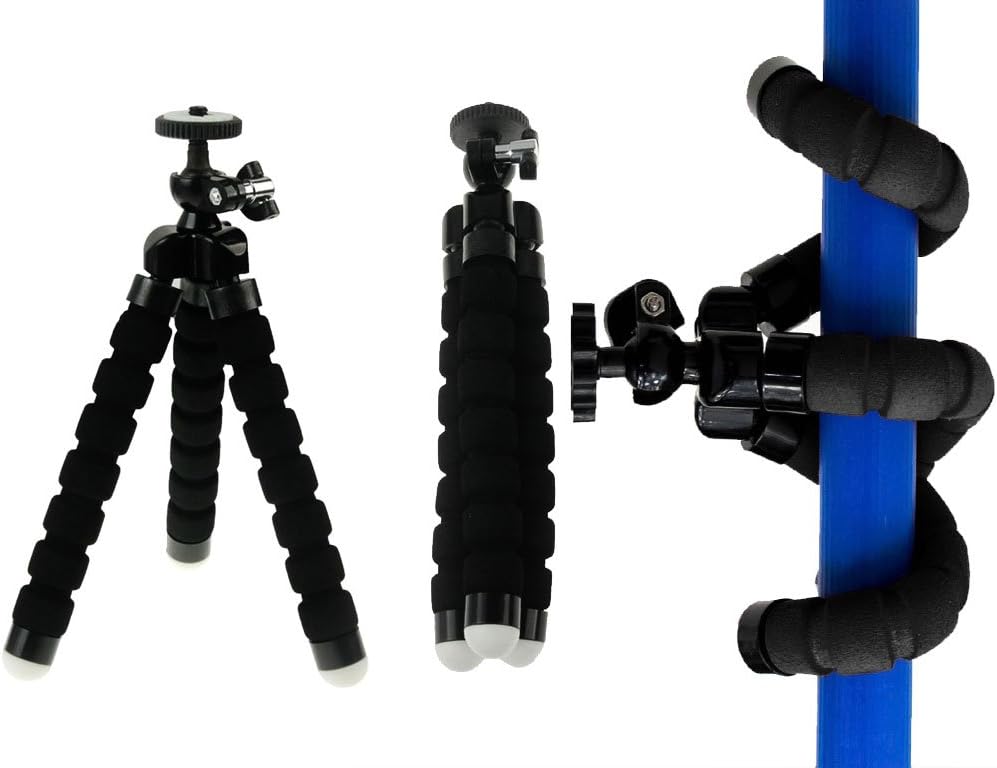 Acuvar Trípode flexible de 6.5 pulgadas para cámaras digitales pequeñas con paño de microfibra eCostConnection