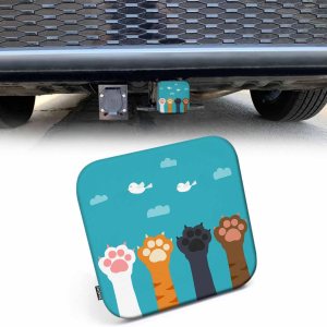 Beabes Cubierta de enganche receptor de 2 pulgadas, patas de gato, patas de perro de animales de dibujos animados, garras de gato, cubiertas de Beabes Cubierta de enganche receptor de 2 pulgadas, patas de gato, patas de perro de animales de dibujos animados, garras de gato, cubiertas de