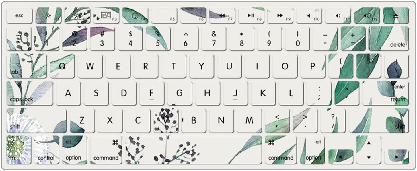 IVY Para MacBook Pro (15 pulgadas, 2016-2019, modelos A1707  A1990) Flower Garland Clear Case con cubierta de teclado – I