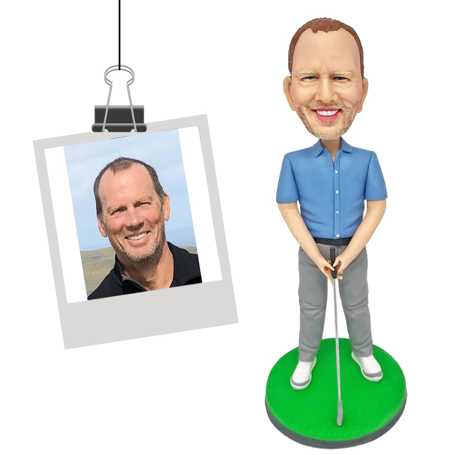 Custom Golfer Bobblehead Figurines Gift for man Personalized Valentines Day Gifts from Photos