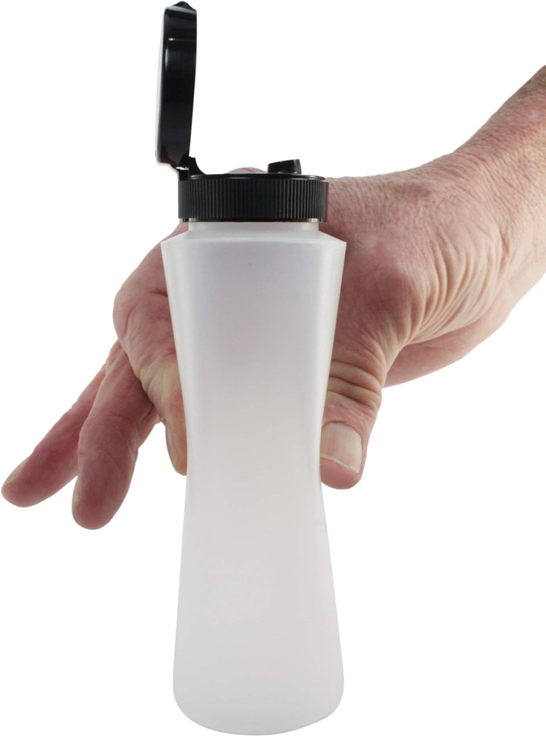 Pinnacle Mercantile Botellas de condimento de plástico fáciles de apretar con tapa superior amarilla de 8 onzas, juego vacío 6