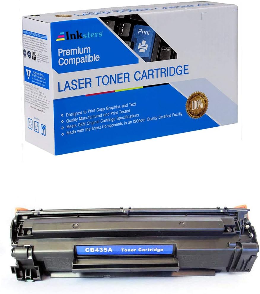 Inksters of America Cartucho de tóner negro compatible para HP 35A (CB435A) – Compatible con Laserjet P1002 P1003 P1004 P1005 P1006 P1009