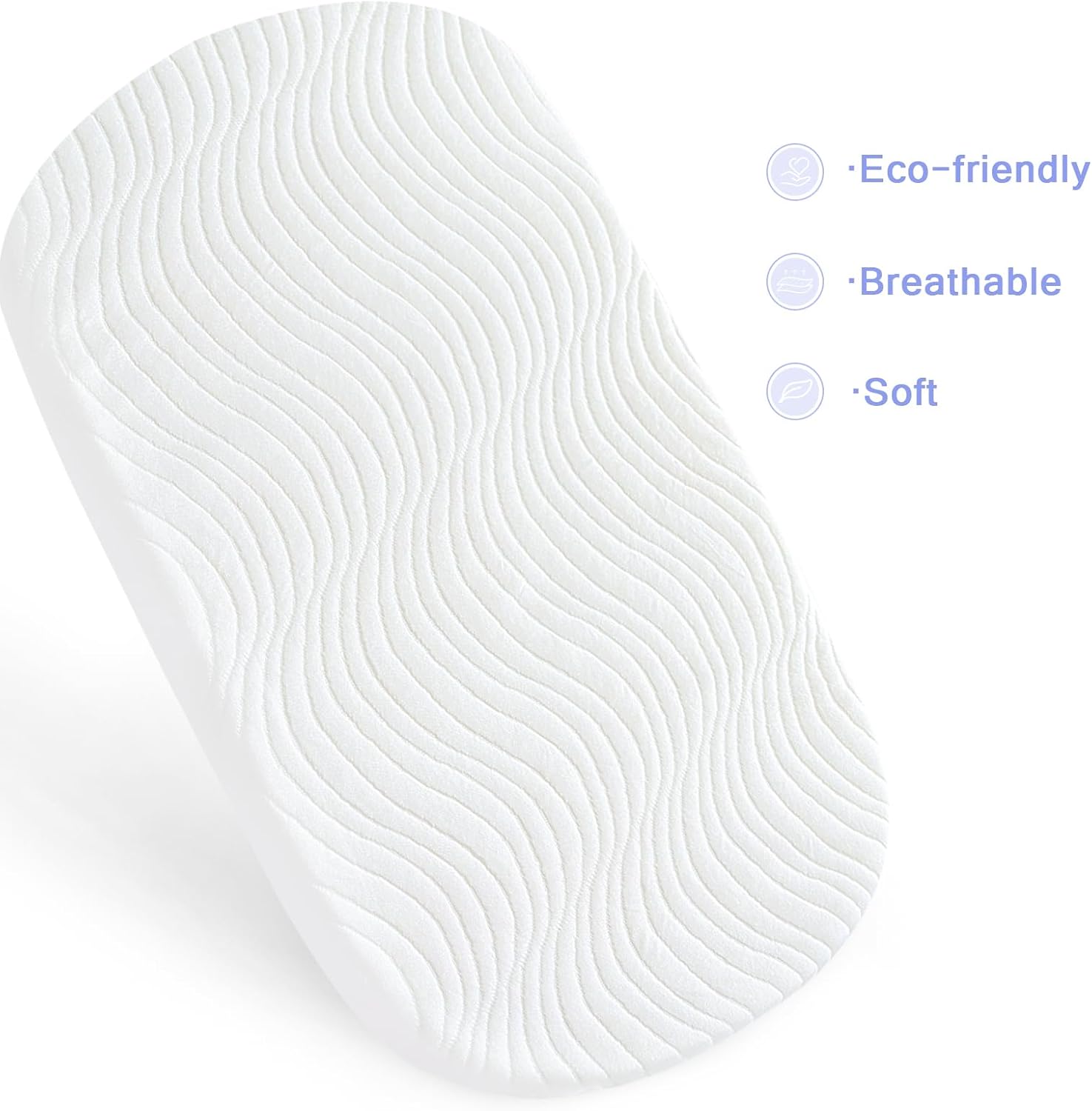 Cubrecolchón para cuna de bebé compatible con AMKE 3 en 1BesreyGoFirstFoalom, almohadilla de repuesto impermeable con funda de colchón extraíble y