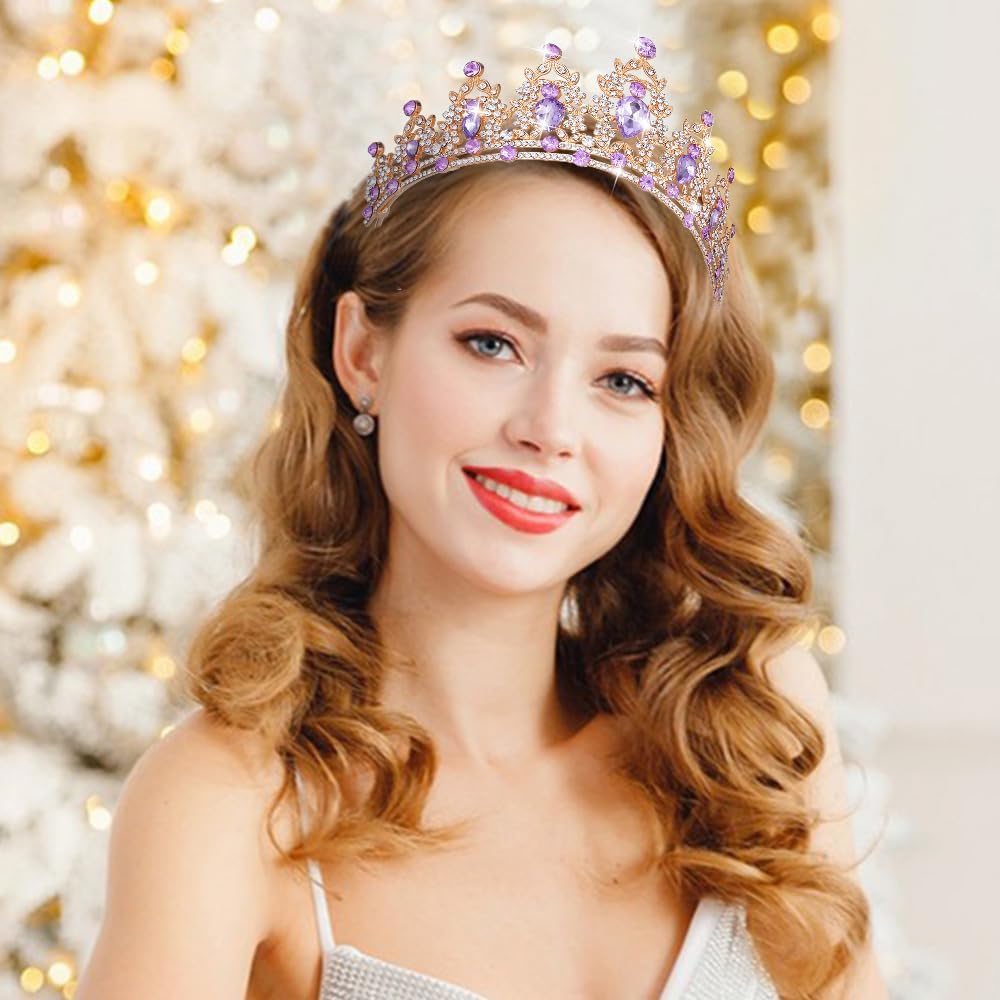 Kamirola – Corona de reina y tiaras corona de princesa para mujeres y niñas, diademas de cristal para novia, princesa para bodas y fiestas (01)