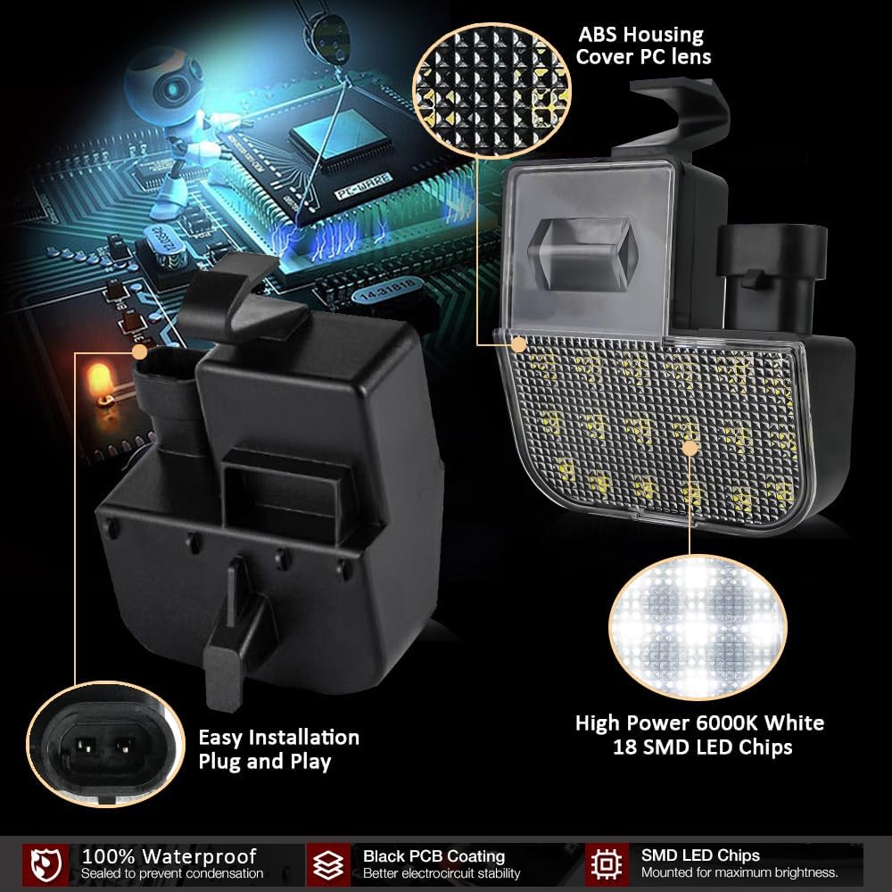 D-Lumina Conjunto de luz LED debajo del capó para Chevy Silverado Express Tahoe GMC Sierra Savana Yukon, alimentado por 18-SMD 6000K kit de lámpara