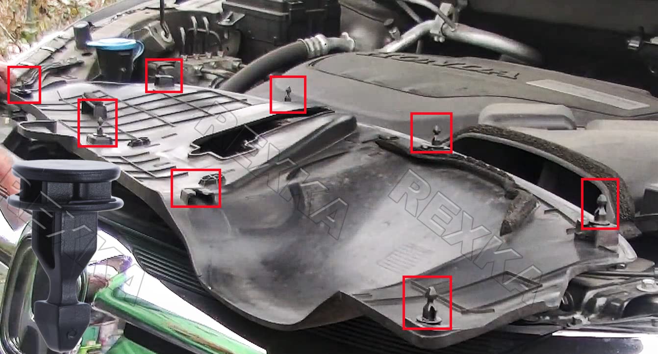 Rexka 30 piezas de clip de retención para cubierta de motor Striker compatible con Honda 91547-TZ5-A02 Honda Odyssey, Pilot & Ridgeline Acura MDX,