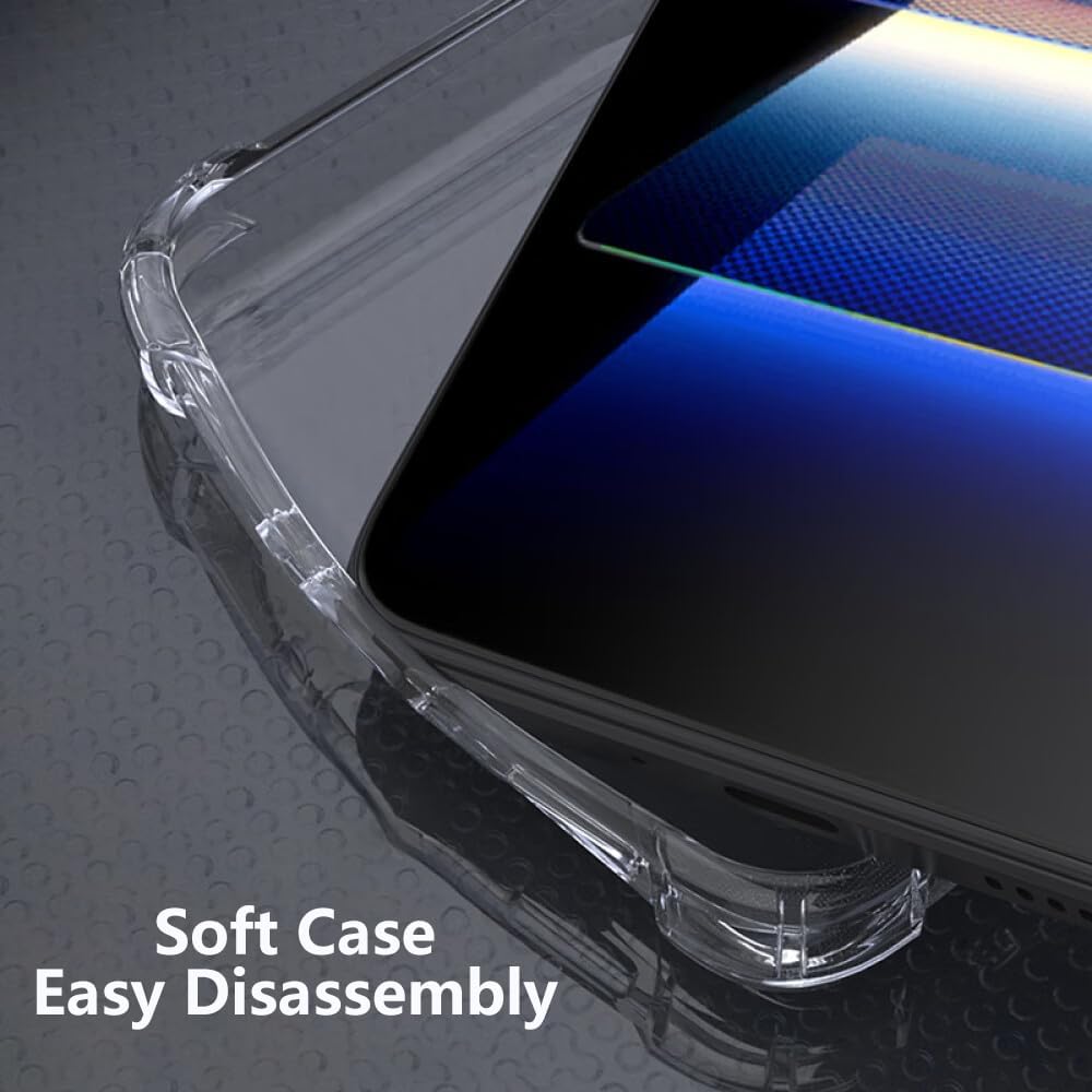 Funda para Huawei P60 Pro y Huawei P60 Transparente TPU Cuatro Esquinas Cubierta Protectora Transparente Suave