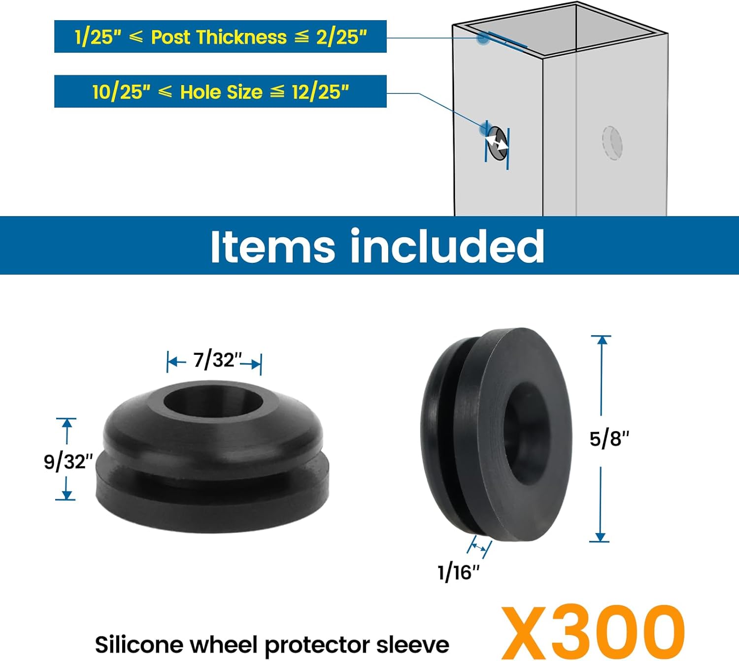 Muzata Paquete de 300 fundas protectoras de ángulo para escaleras niveladas, kits de barandillas de cable para postes de metal de 25, 30, 35 grados,