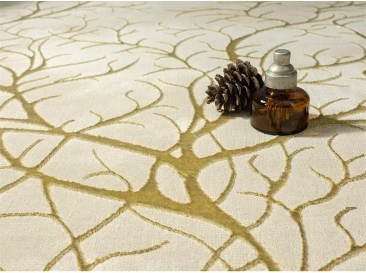 Alfombra decorativa para sala de estar, dormitorio, pasillo de baño u oficina, lavable a máquina, diseño floral que añadirá un toque elegante a tus