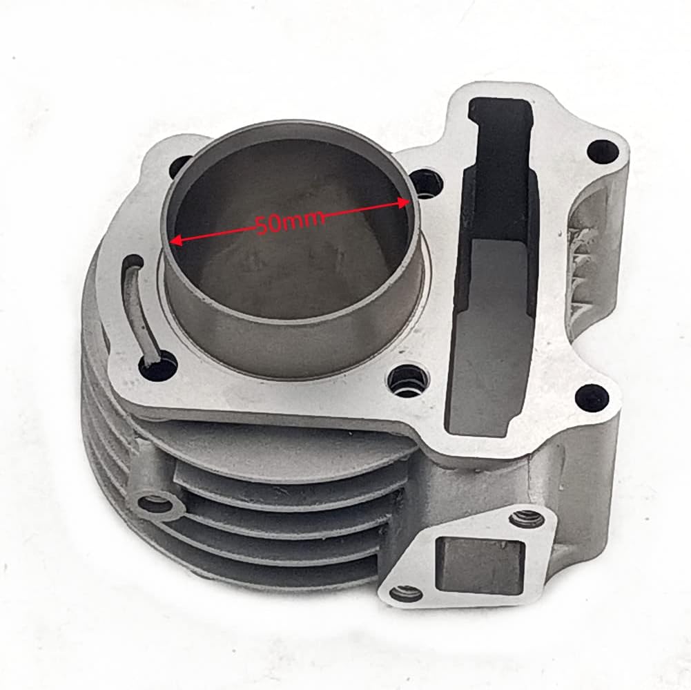 ZTDZZH 1.969 in Bore Cilindro Kit para GY6 50cc a 100cc Motor con 2.520 in Válvulas Scooter Taotao Kazuma ATV Ciclomotor
