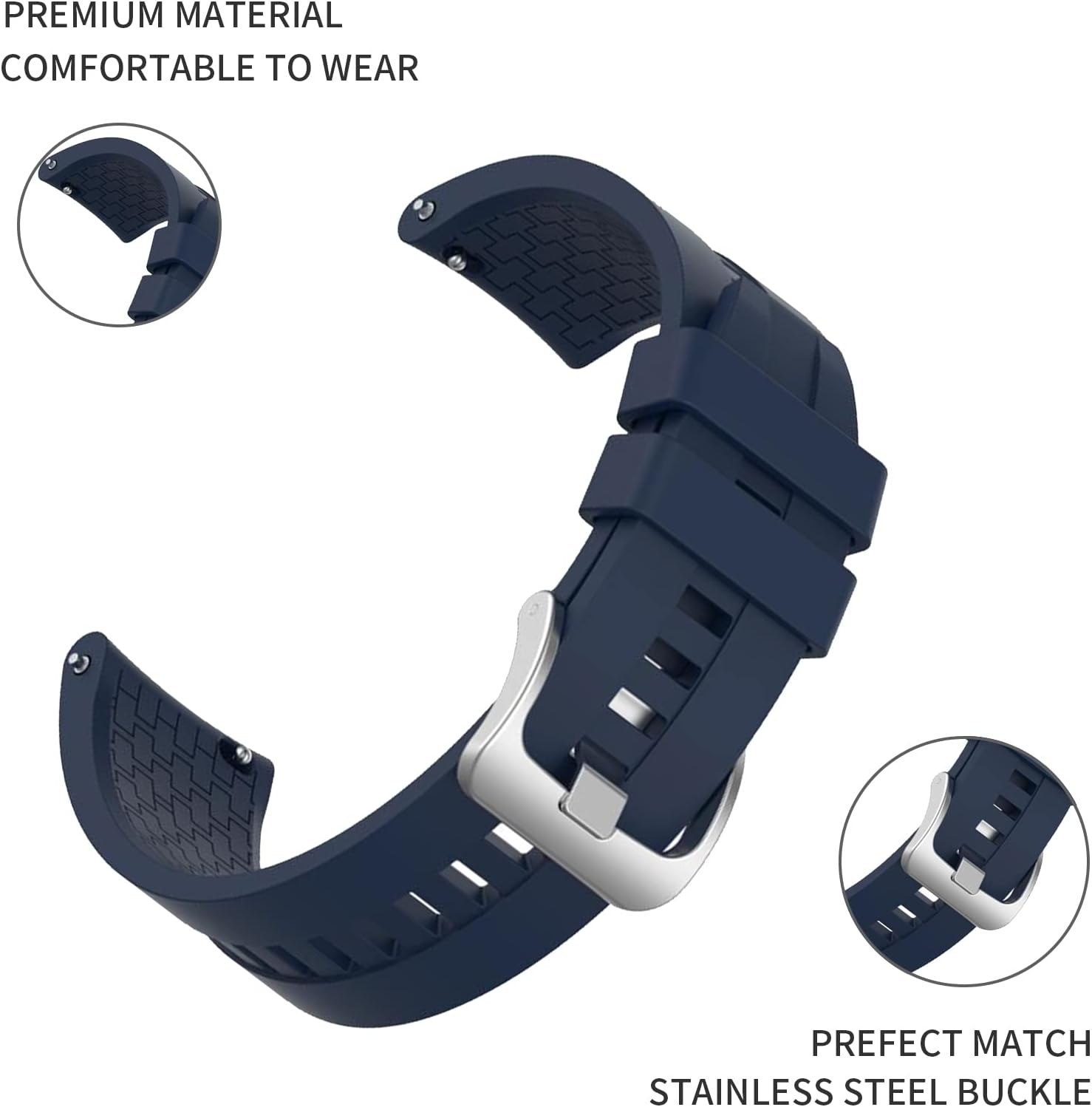 Compatible con Huawei Watch GT3GT3 Pro de 1.811in, correa deportiva de repuesto de silicona suave de 0.866in, para Huawei Watch GT3GT3 Pro de