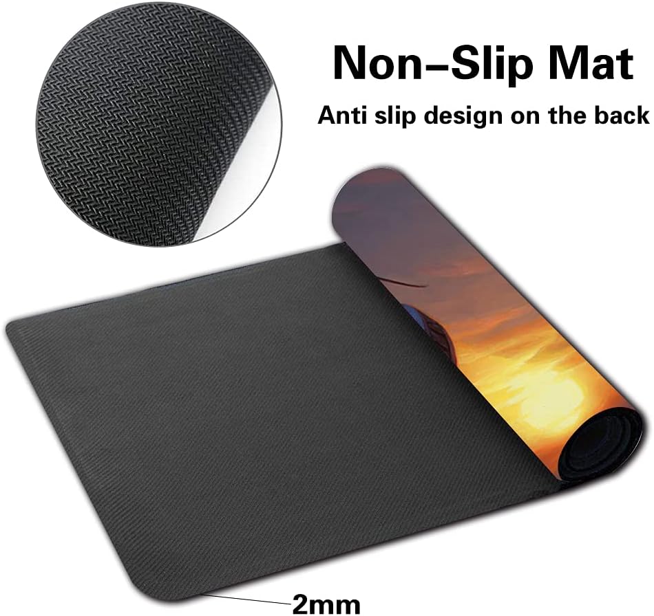Juego de mesa TCG, tapete de mesa, tamaño de 23.6 x 13.8 in, alfombrilla de mouse compatible con MTG RPG CCG Trading Card Game Mat (paseo de tiempo)