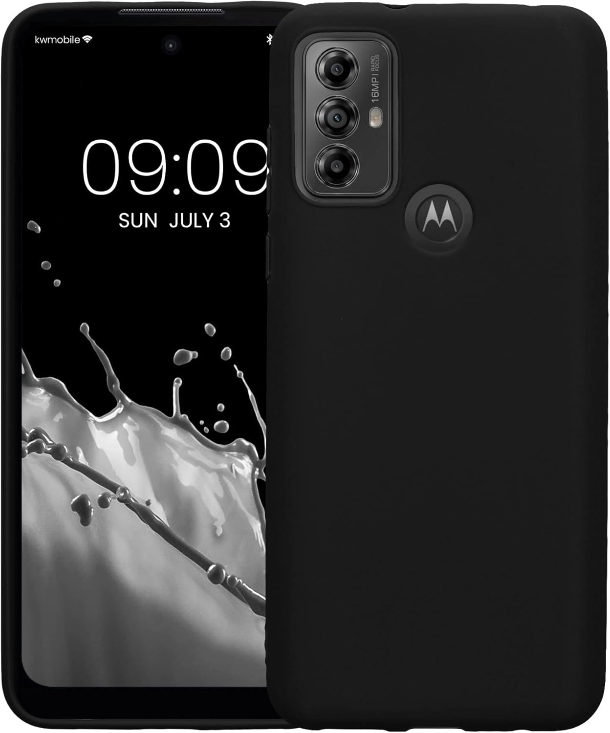 kwmobile Funda compatible con Motorola Moto G Play (2023) – Funda protectora de silicona TPU suave y delgada – Negro mate