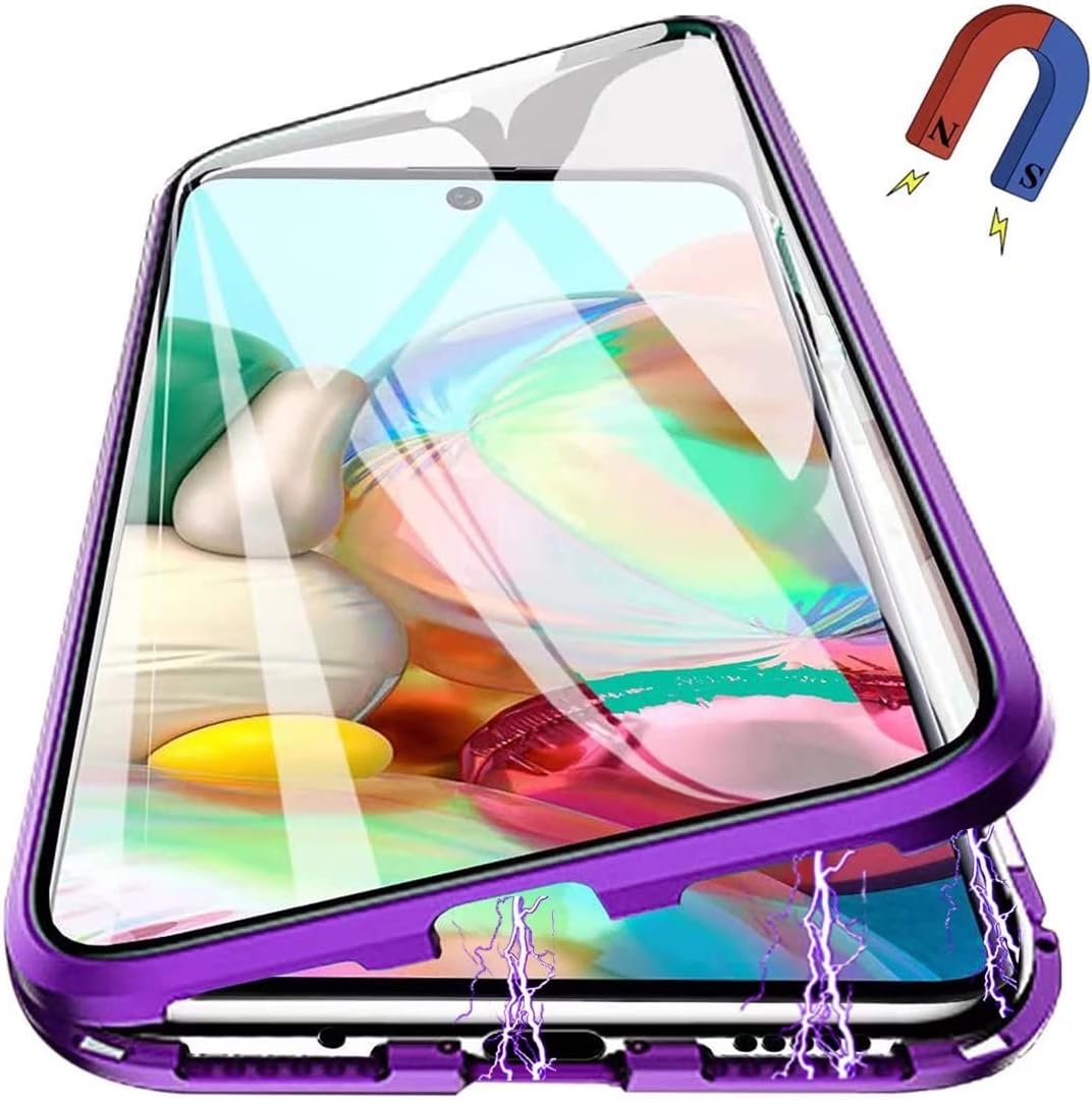 Funda magnética para Samsung Galaxy Note 10 Plus, protección completa de 360, parachoques de metal con parte delantera y trasera, cubierta