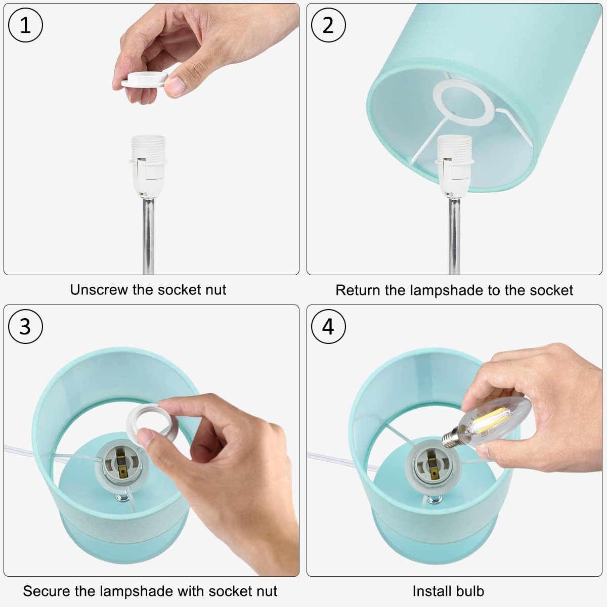 Lampwell Alee – Lámpara de mesa pequeña para sala de estar como lámpara de mesita de noche para dormitorio, juego de 2, lámpara de mesa moderna,