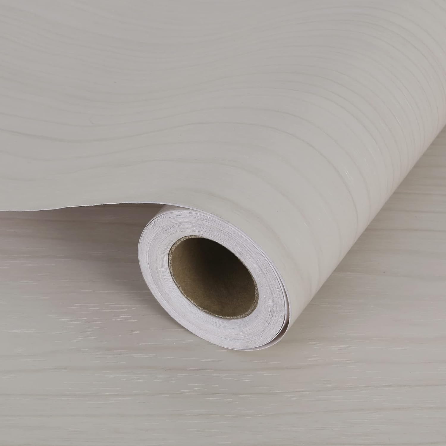 TORC Papel tapiz de madera blanca para despegar y pegar de 17.1 x 240 pulgadas, papel de contacto de madera de arce sintético para tocador de