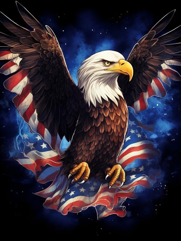 LOMSIOY Kits de pintura de diamantes de imitación de animales para adultos, pintura con paisajes artísticos de diamantes, arte redondo de diamantes