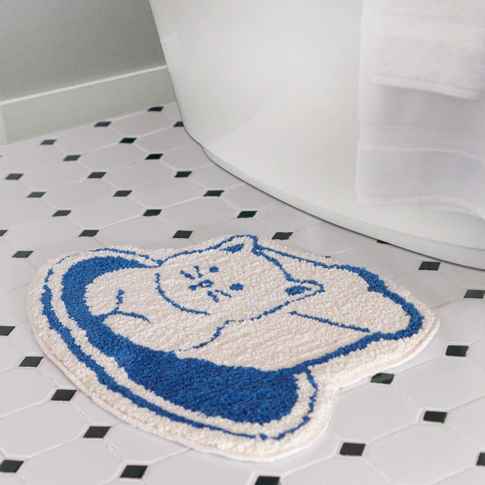 Dailylike – Alfombra de baño, 24 x 17 pulgadas de grosor, felpa extra suave, absorbente, parte trasera de goma duradera, antideslizante, lavable a