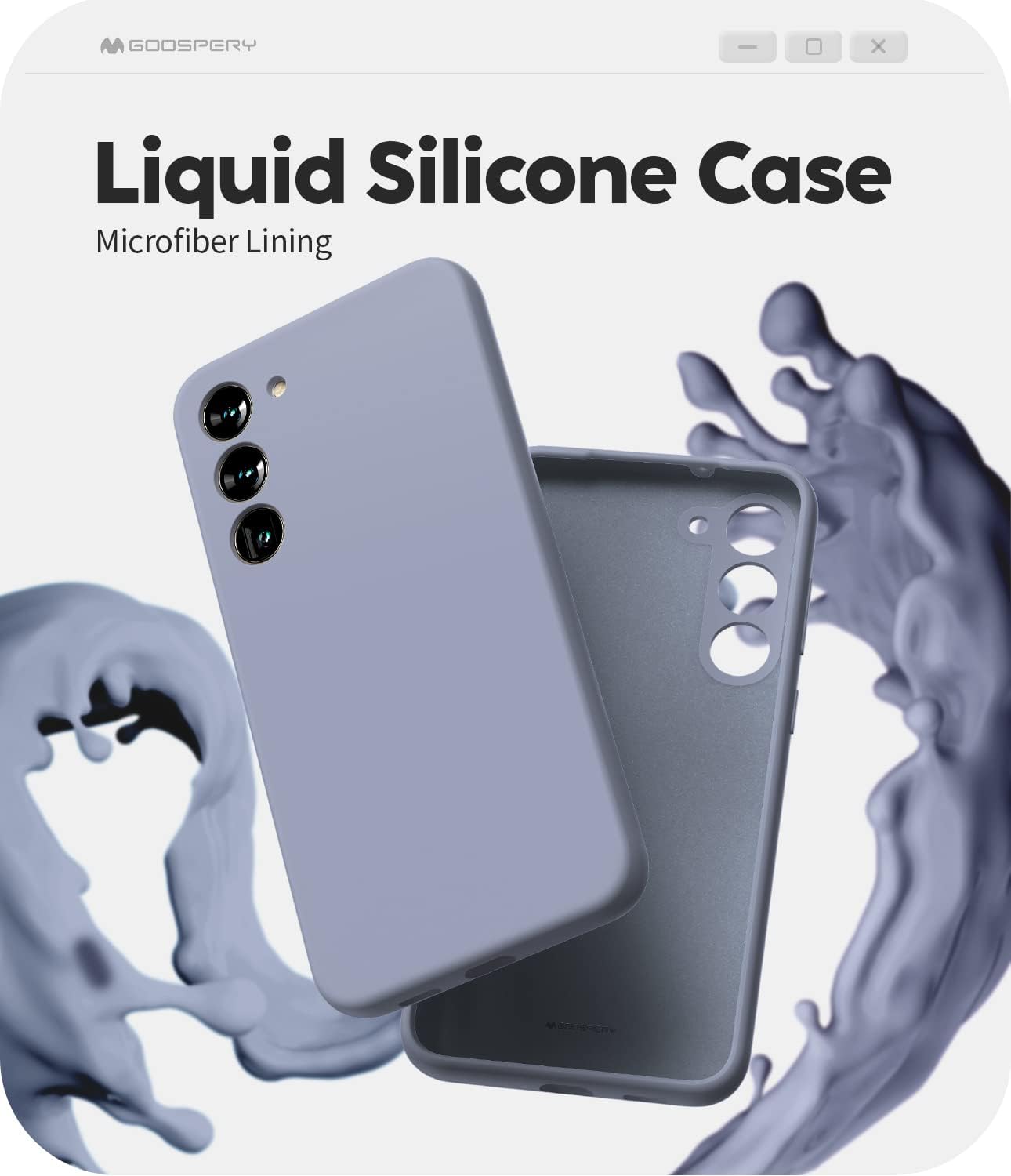 GOOSPERY Funda de silicona líquida diseñada para Galaxy S23 Plus, sedosa, suave al tacto, protección de cuerpo completo, a prueba de golpes, con
