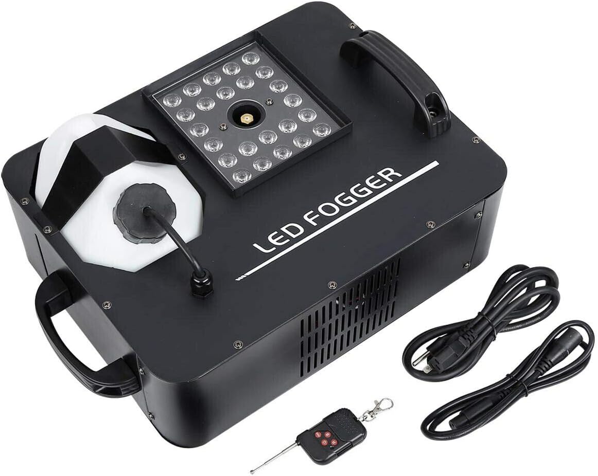 Máquina de niebla DMX 1500W 3 en 1 RGB Party 24 LED DJ etapa humo efecto control remoto