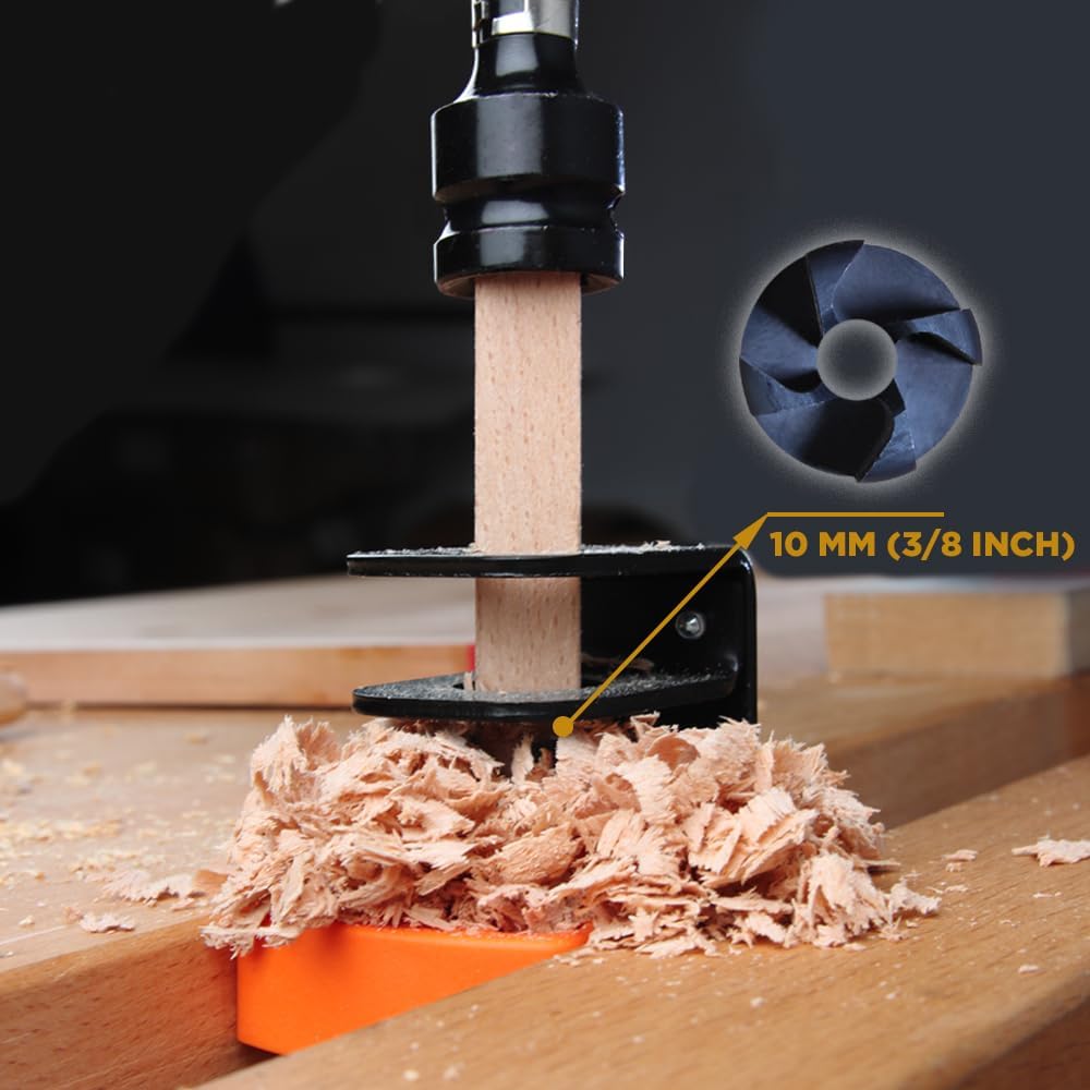 O’Skool Cortadores de espiga y espiga con cabezales de corte de 0.315 in (516″) y 0.394 in (38″) para varillas y palos de madera
