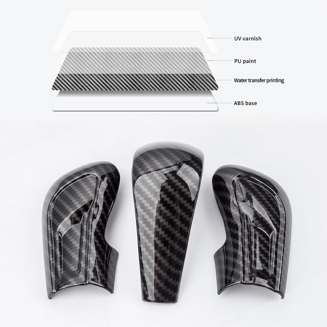 HNLUY Moldura para Mazda M3 CX-30 CX-50 Accesorios Cubierta de Pomo de Cambio Automático Cubierta de Tapón Protector Interior Deportivo Estilo –
