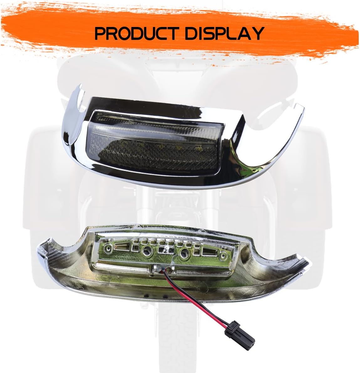 Luces de punta de guardabarros ahumadas, luces LED delanteras blancas compatibles con Harley FLHP Touring Road King FLHR Electra Glide Classic Ultra