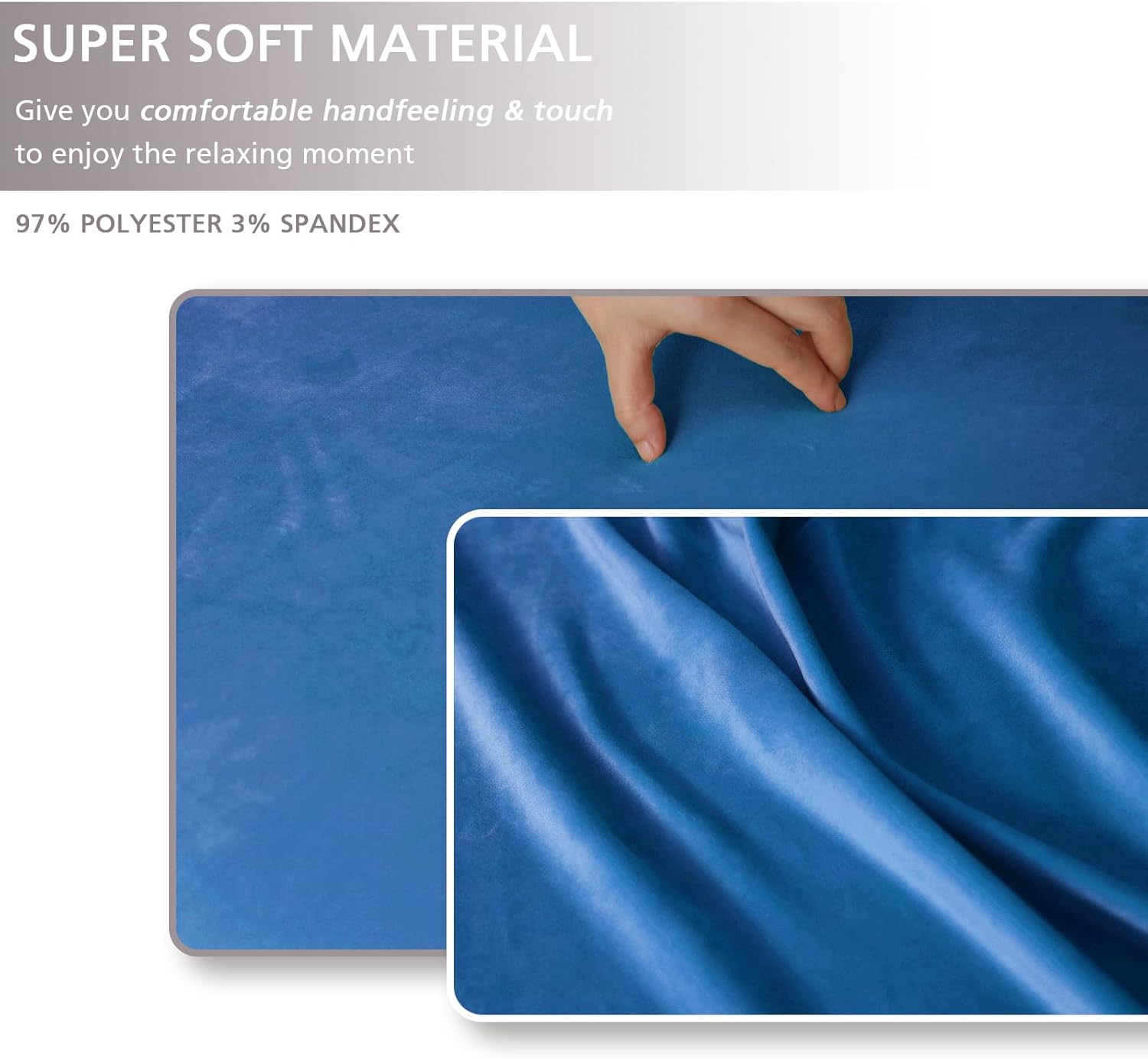 NICEEC Funda de sofá súper suave de 1 pieza azul para sofás, elástica, universal, color rojo vino, elastano, para sala de estar, fácil ajuste,