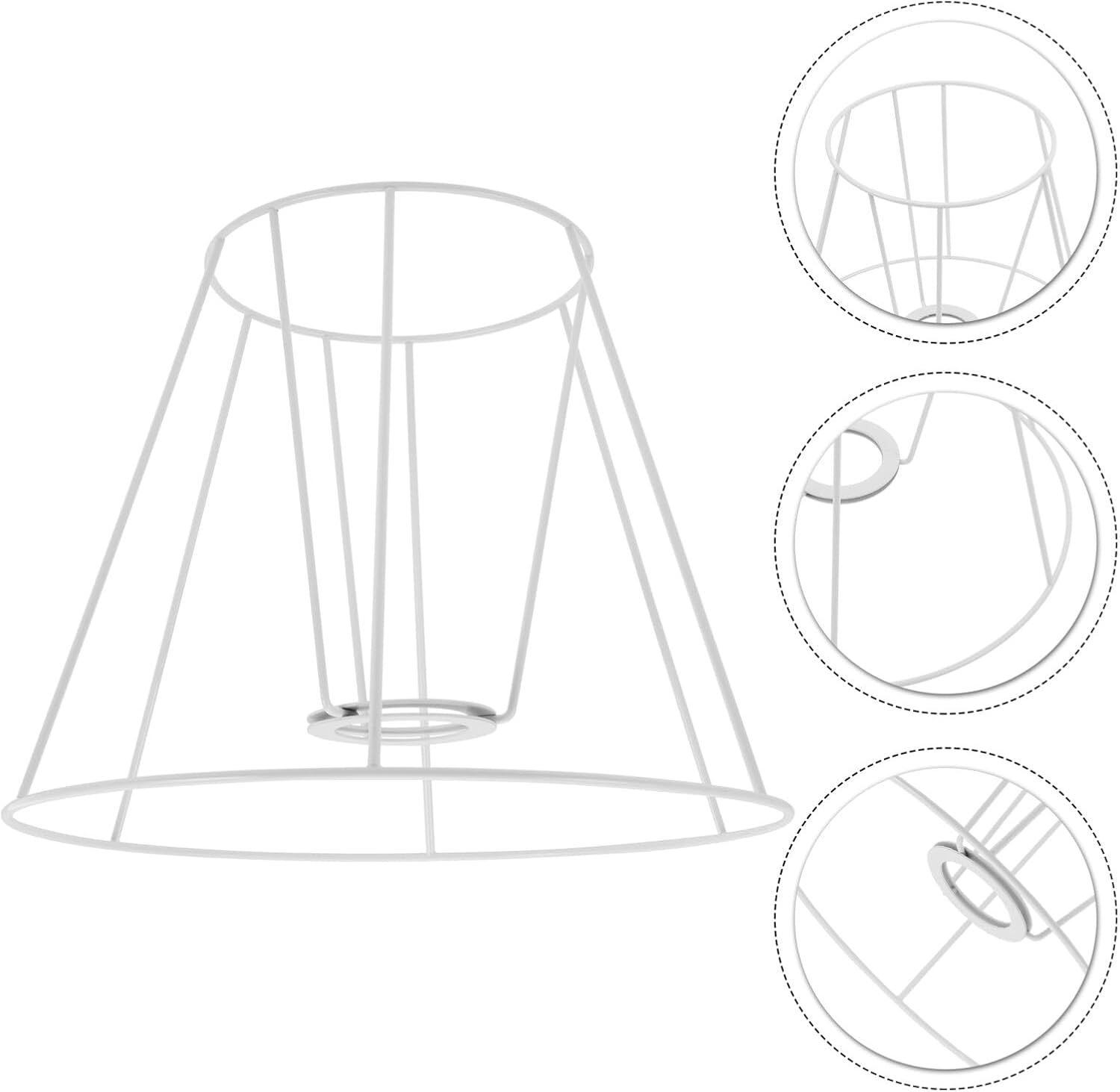 DOITOOL Pantalla Marco de lámpara colgante Pantalla de lámpara de metal Soporte de luz colgante Soporte de lámpara de mesa Soporte de lámpara de
