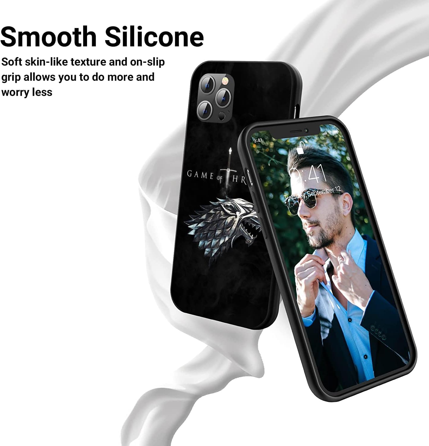 Funda compatible con iPhone 14 Pro Max, a prueba de golpes, hermosos patrones clásicos, elegante funda de TPU (Game-Fantasy-Thrones-2)