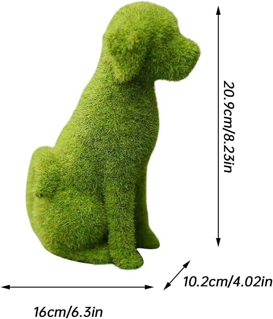 Weird Statua decorativa para orinar para perro, topiario, simulación verde, adorno para cachorro, maceta de pie (C, talla única)