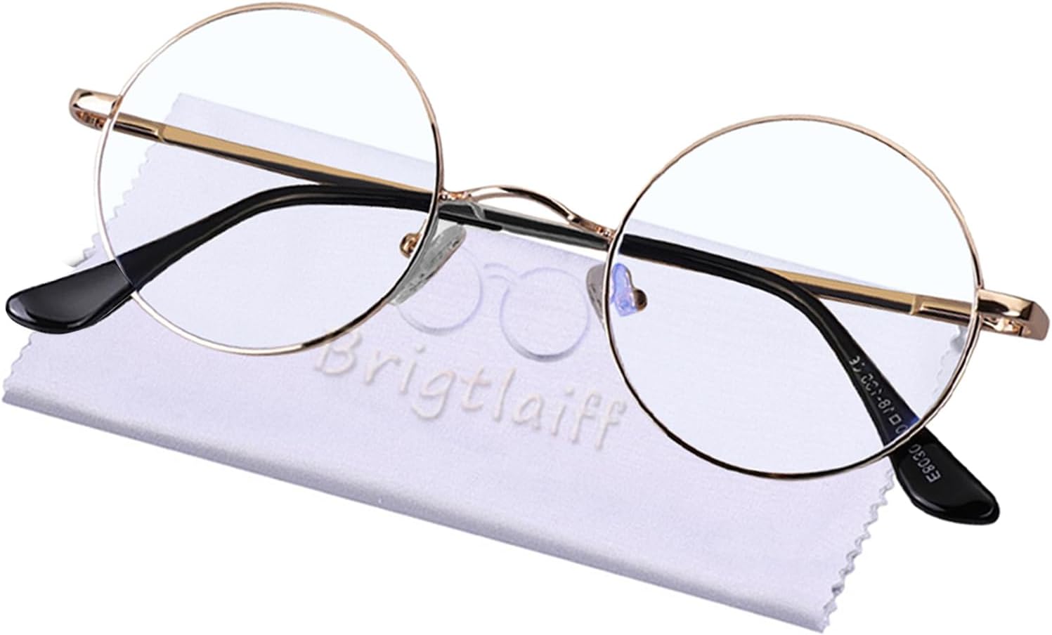 Brigtlaiff Gafas redondas de bloqueo de luz azul para hombres y mujeres, gafas de televisión para juegos de computadora, antifatiga ocular con marco