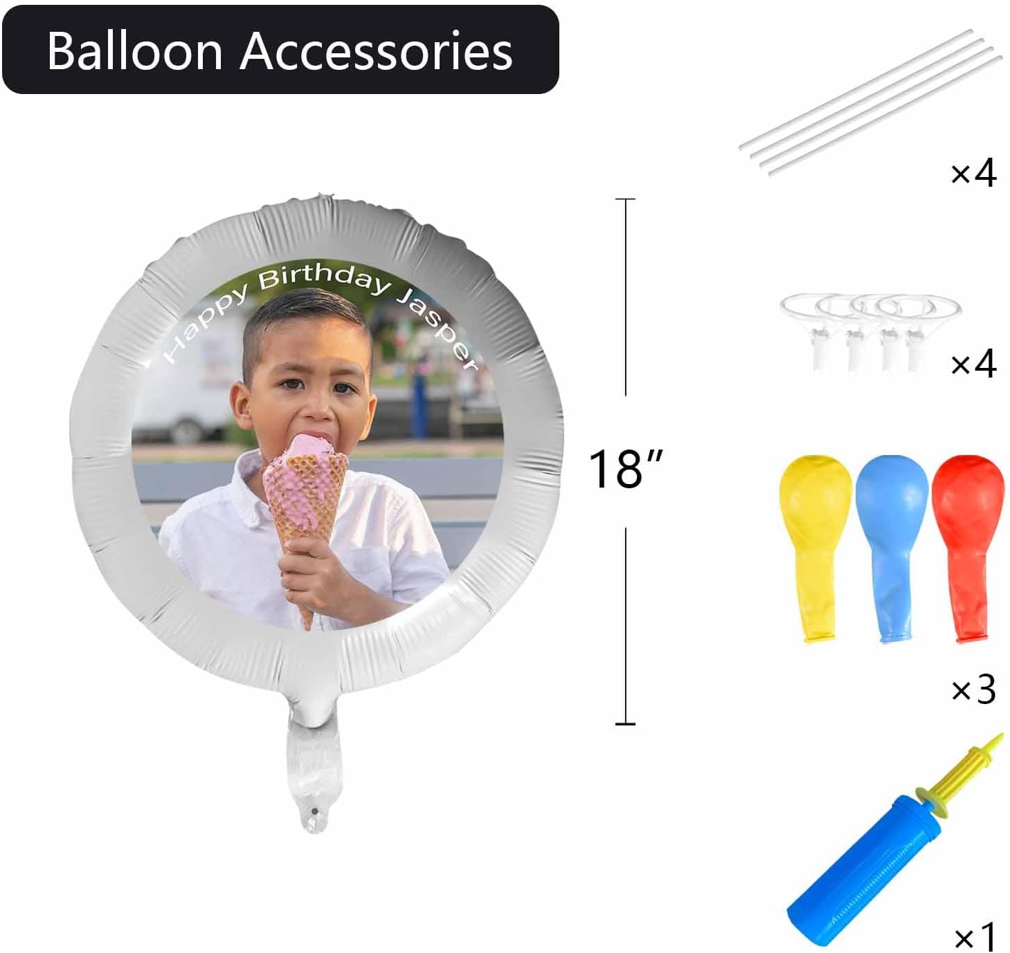 Globo personalizado con cara, fotos personalizadas, globos de feliz cumpleaños, globos con nombre personalizado para regalos de fiesta de aniversario